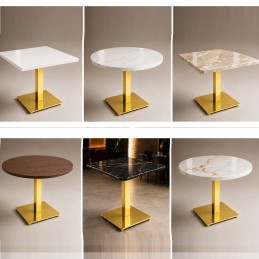 Picior metalic pentru masa 80x80 cm, auriu