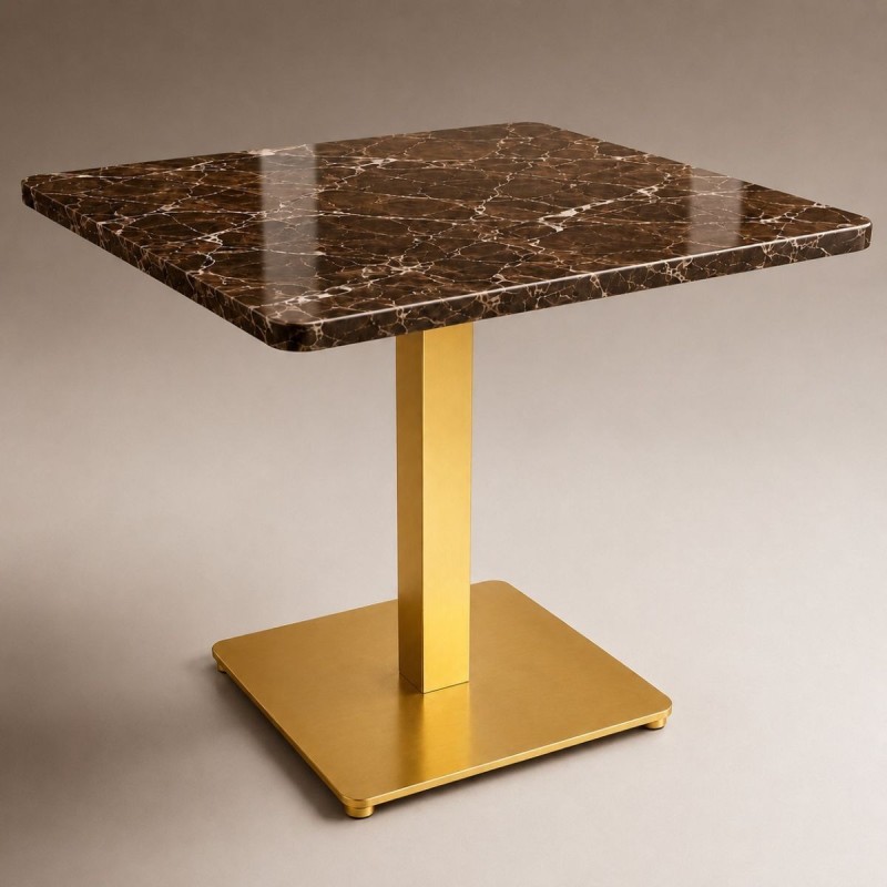 Picior metalic pentru masa 80x80 cm, auriu