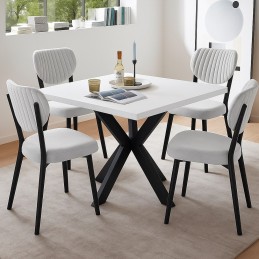 Set Masa Bucatarie cu 4 Scaune , masa MDF, 80x80x74 cm